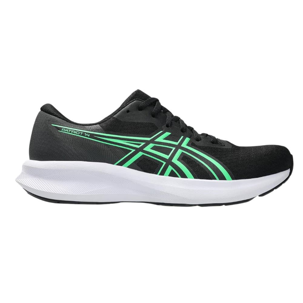 Zapatillas Asics Patriot 14 Negro Verde Vital 1011C050-006 Running Hombre