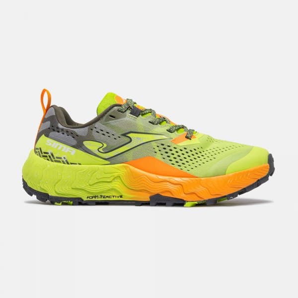 Zapatilla Trail Hombre Joma Sima 2611 Verde Flúor Transpirable