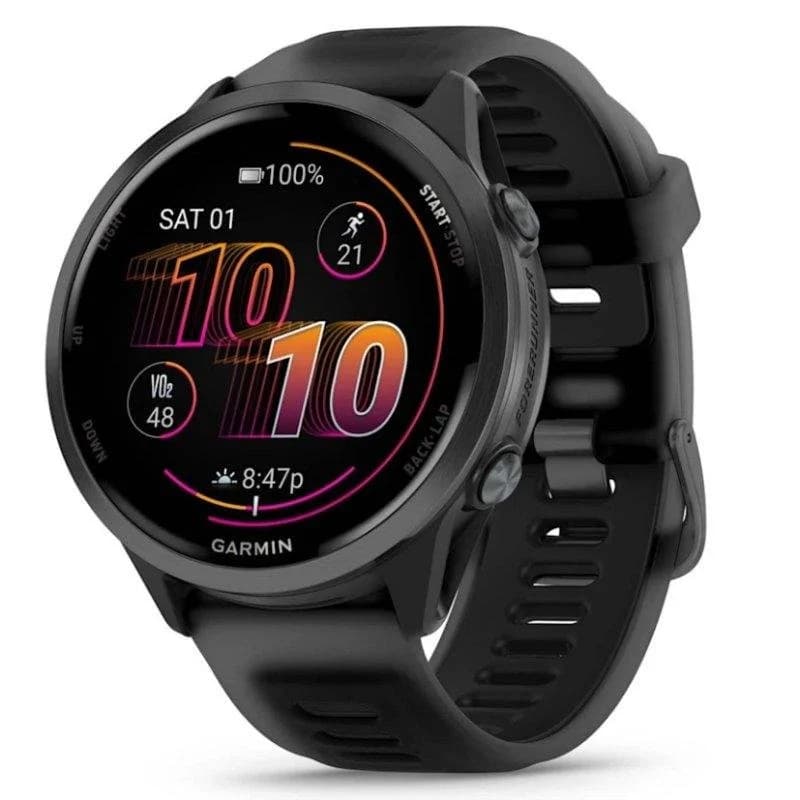 Garmin Forerunner 570 Bluetooth GPS 47mm Negro Silicona Resistente Agua 5ATM SpO2 Pulsómetro