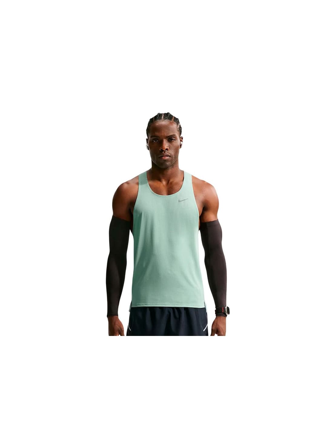 Camiseta de Running Nike Df Fast Singlet Hombre Gris verde