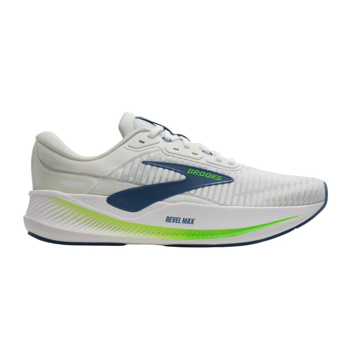 Zapatillas Brooks Revel Max Blanco Verde SS26, Talla 45.5 - EUR