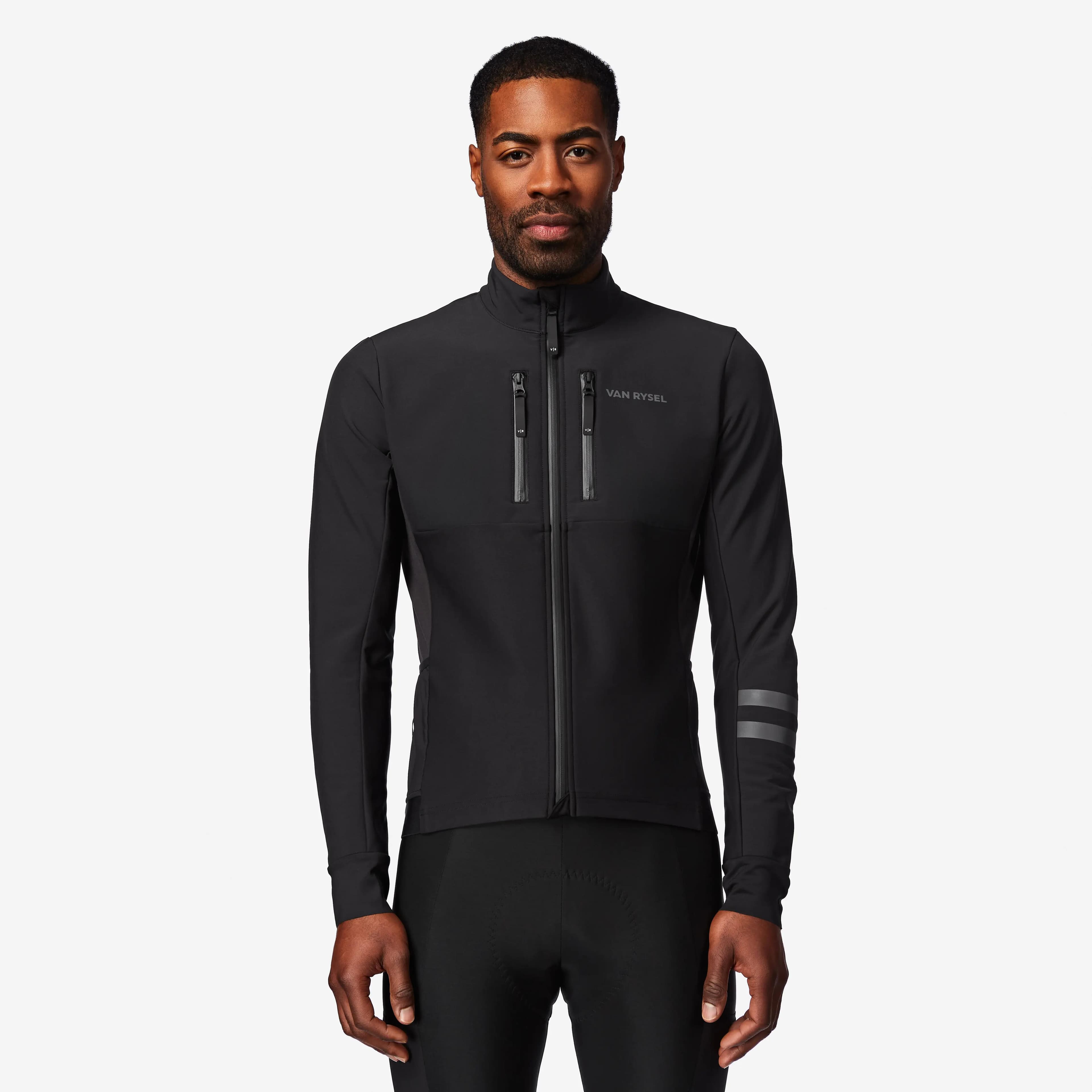 Chaqueta Ciclismo Carretera EDR Hombre Negro Invierno