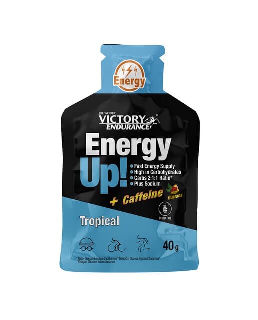 Victory Endurance - Gel Hidratos de carbono con cafeína Energy Up 40 g Tropical