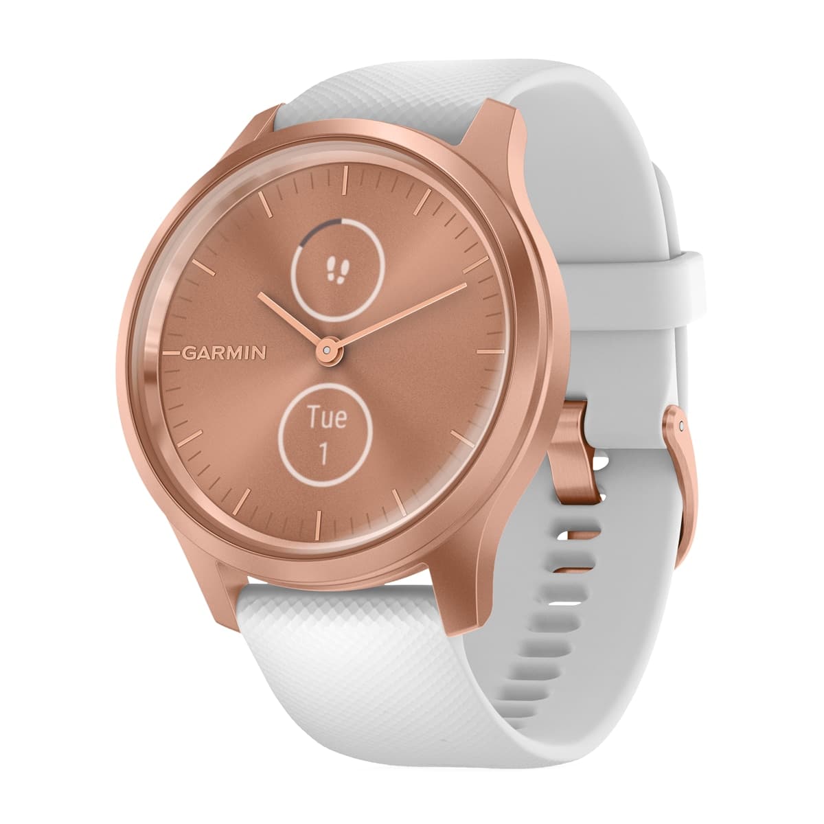 Garmin - Reloj inteligente Smartwatch Garmin Vivomove Style Oro Rosa-Blanco