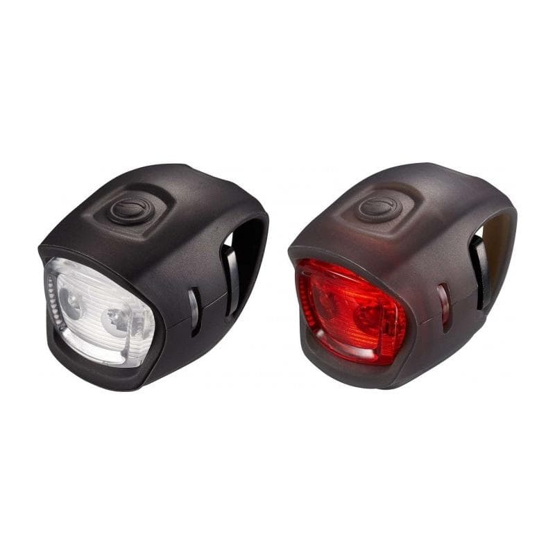 Giant - Combo Luces Bicicleta Numen Mini LED Delantera y Trasera para Ciclismo Urbano y Montaña, Fácil Montaje sin Herramientas con Correa de Goma, 100 Horas de Autonomía por Luz
