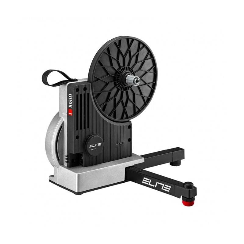 Elite - Rodillo interactivo Justo para ciclismo de alta gama con sensor OTS de precisión ±1%, simulación automática de pendientes hasta 24% y calibración autónoma, compatible con Rizer y Elite Flex Feet