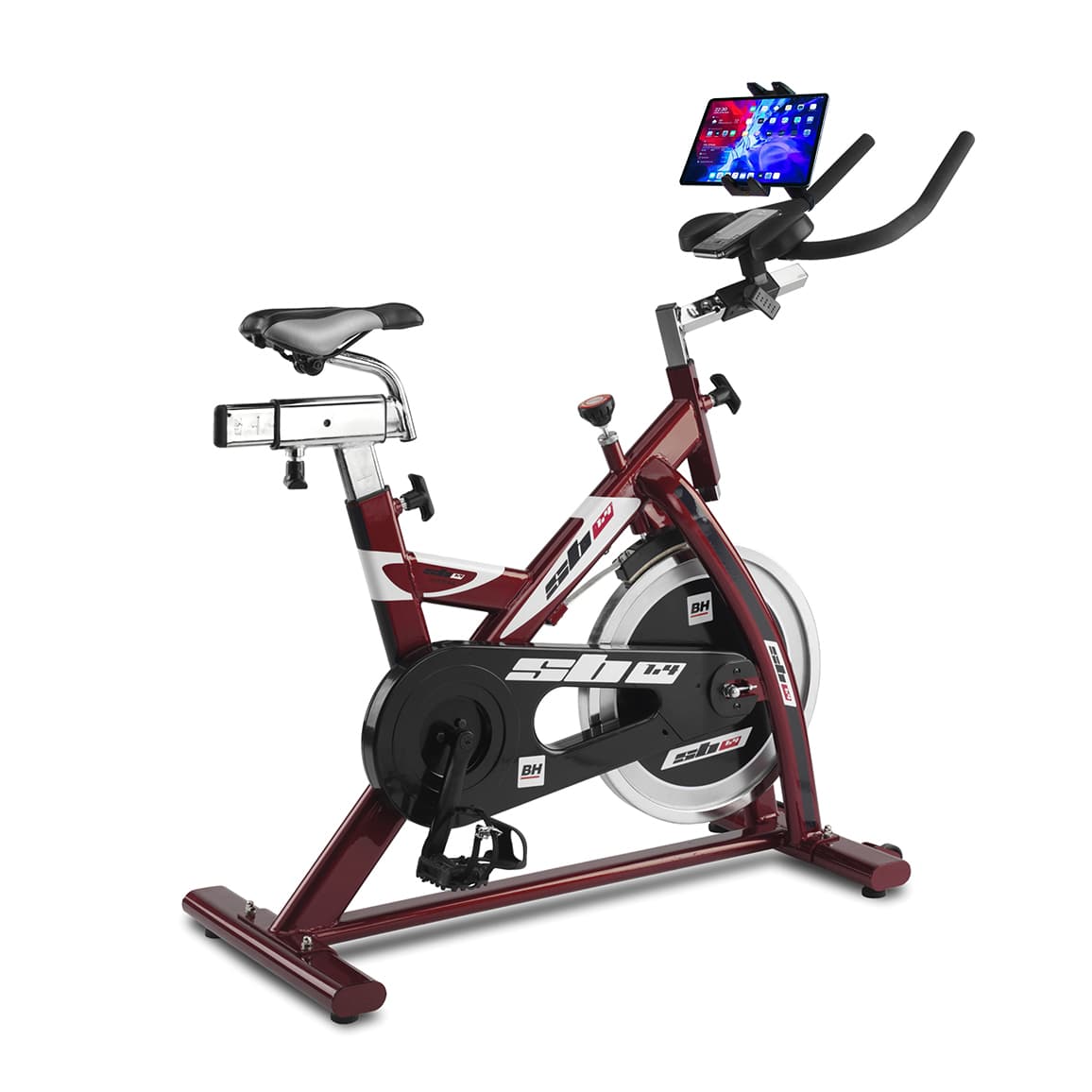 BH Fitness SB1.4 H9158H – Bicicleta Indoor con Soporte para Tablet/Smartphone | Entrenamiento Realista y Silencioso en Casa