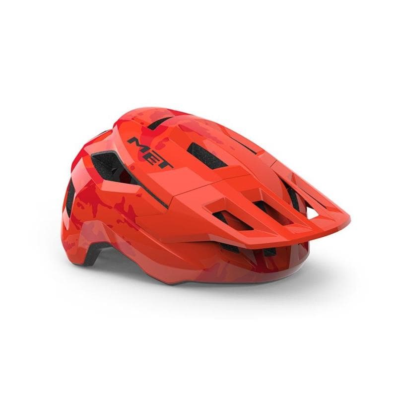 CASCO MET SHELTER JUNIOR ROJO BRILLO TALLA UNICA (52-56) Met de ciclismo para bicicleta