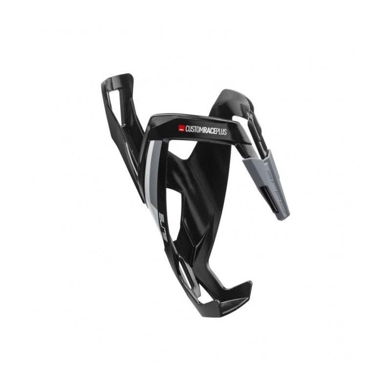 Elite Portabidón Custom Race Plus Negro Brillante/Blanco ELITE de ciclismo para bicicleta