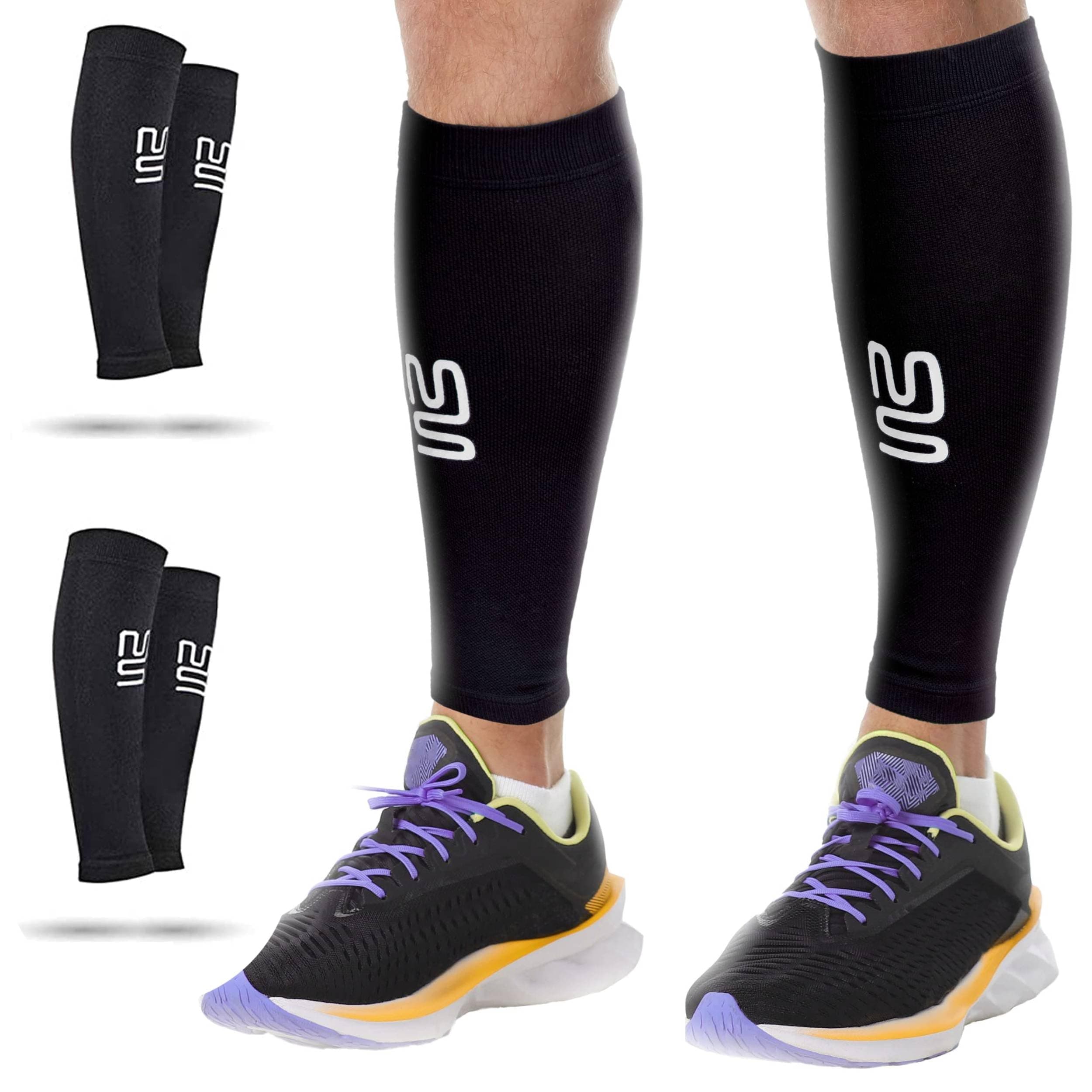 Modetro Sports Medias Compresivas - Manga de Compresión, Calcetines Unisex Compresivos para Dolor de gemelos,