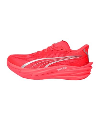 PUMA Deviate Nitro 4 Zapatillas para Correr Zapatilla Neutral Hombres Rojo - Ultra Red Silver 46