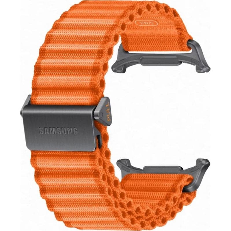 Correa deportiva Samsung Trail Band para Galaxy Watch Ultra naranja nylon titanio