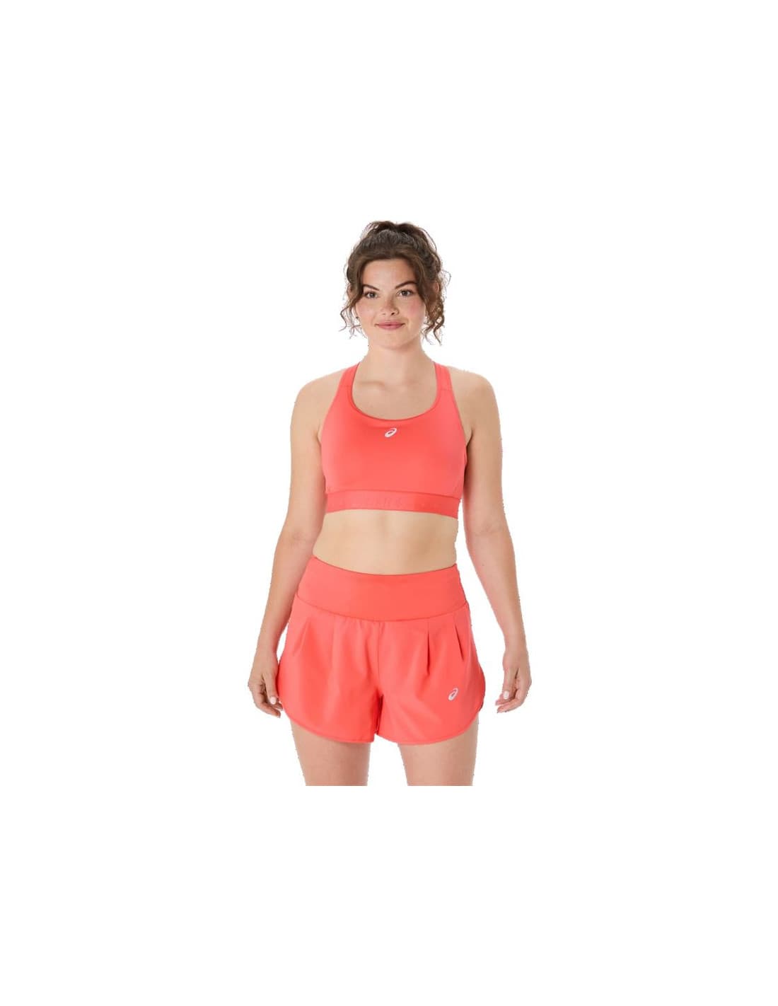 Sujetador Deportivo de Running ASICS Road Compression Mujer Coral
