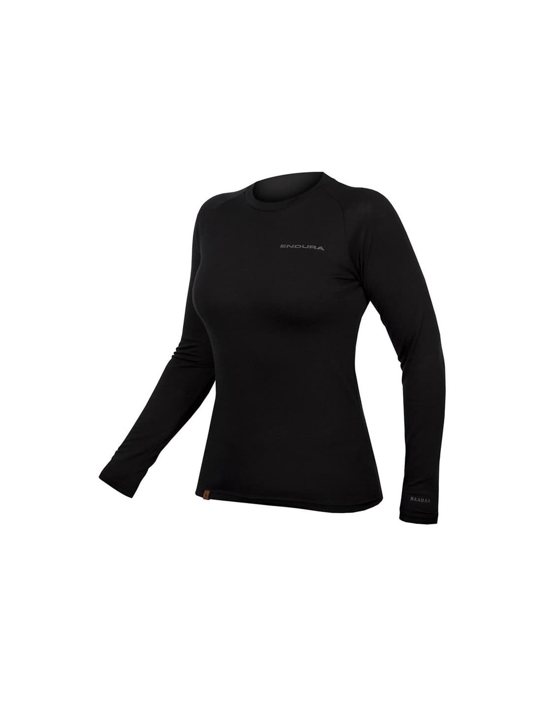 Camiseta de Ciclismo Endura Wms Baabaa Blnd L/S Bs Layr Bk Mujer Negro
