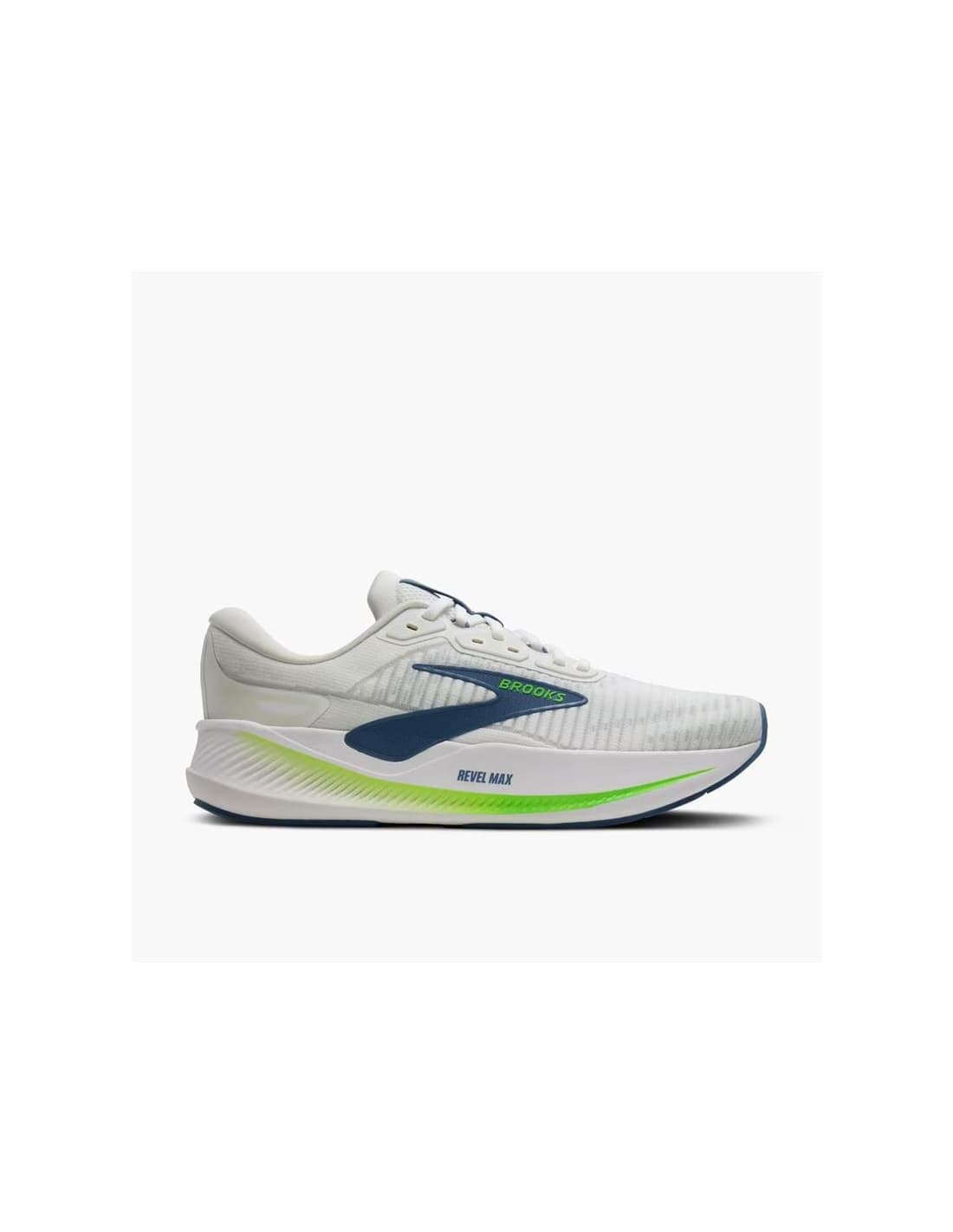 Zapatillas de Running Brooks Revel Max Hombre White/Moonlight/Green Gecko
