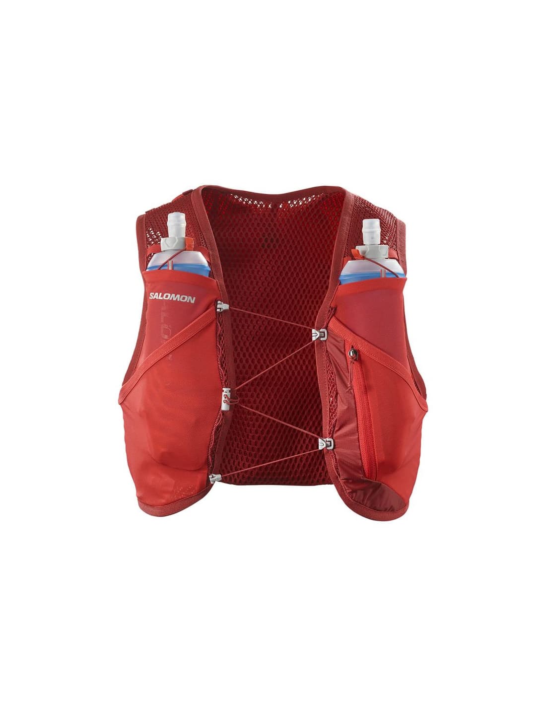 Chaleco de Running Salomon Active Skin 4 Set Rojo Dahlia/High Risk Rojo