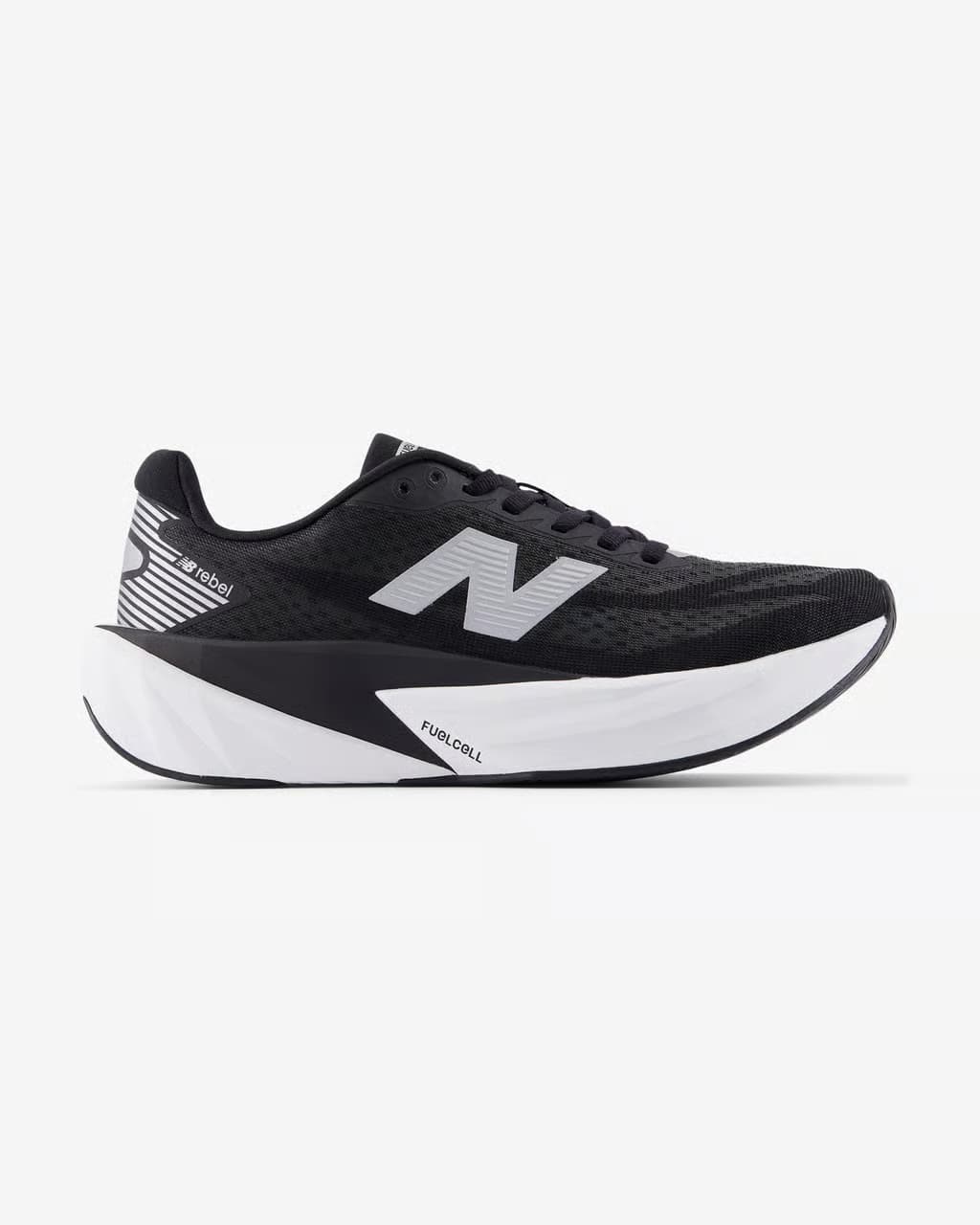 New Balance FuelCell Rebel v5 negro puro gris — zapatillas de running para mujer