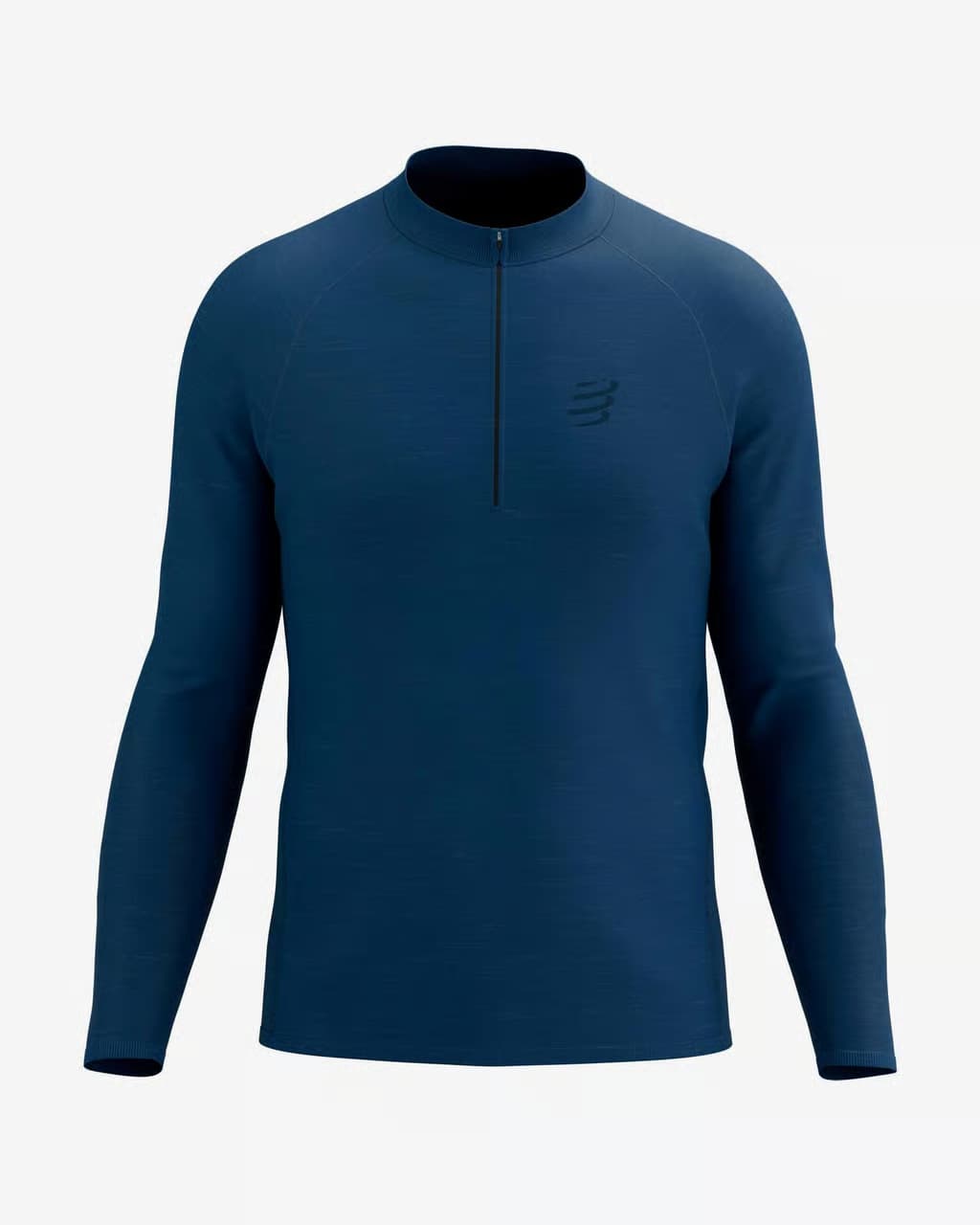 Camiseta Compressport Trail Half Zip manga larga azul oscuro