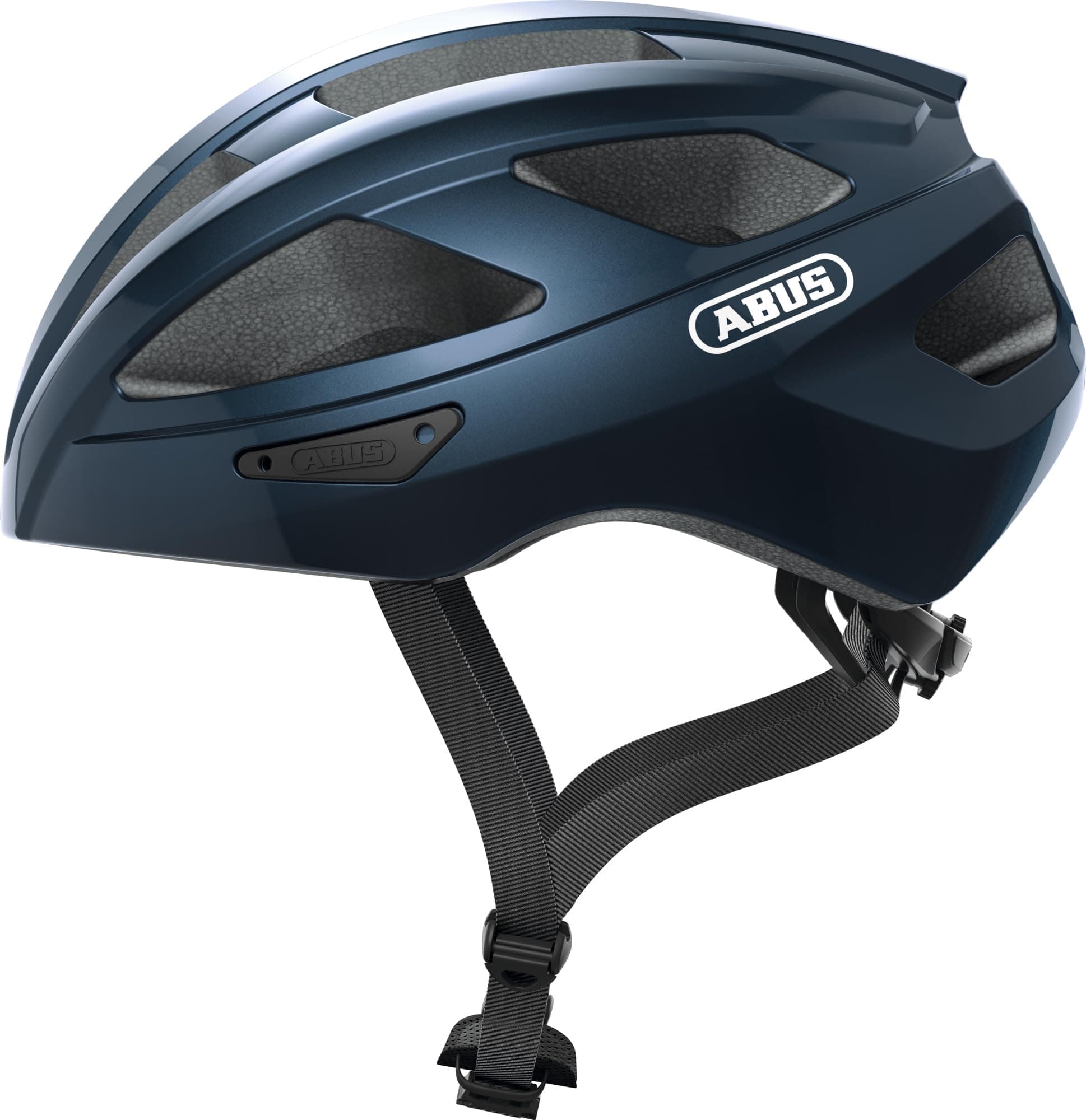 ABUS Casco de Ciclismo Macator, Azul Oscuro Brillante, Talla S