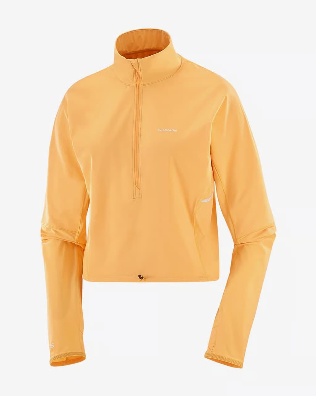 Chaqueta Salomon Sense Aero Hybrid Cropped naranja claro mujer
