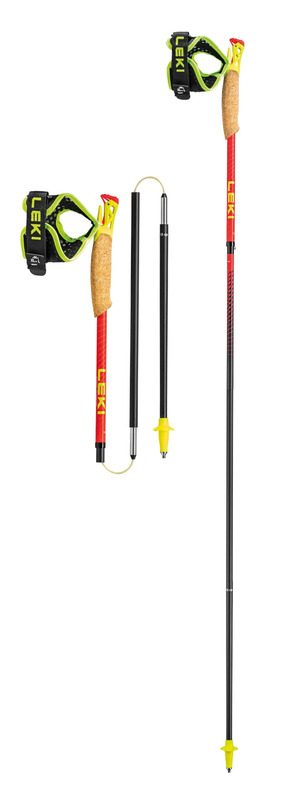 LEKI Ultratrail FX.One Superlite - Bastones de Trail Running (115 cm), Color Rojo