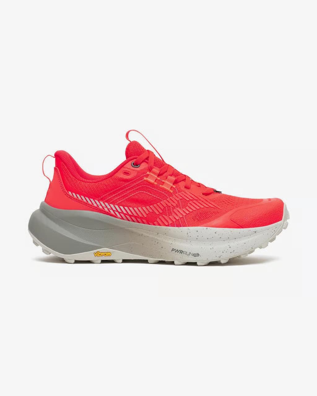 Saucony Xodus Ultra 4 rojo coral gris plateado — zapatillas de running para mujer
