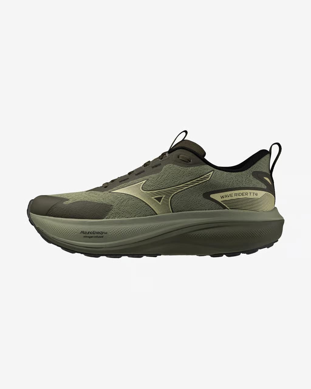 Mizuno Wave Rider TT 4 verde oliva — zapatillas de running
