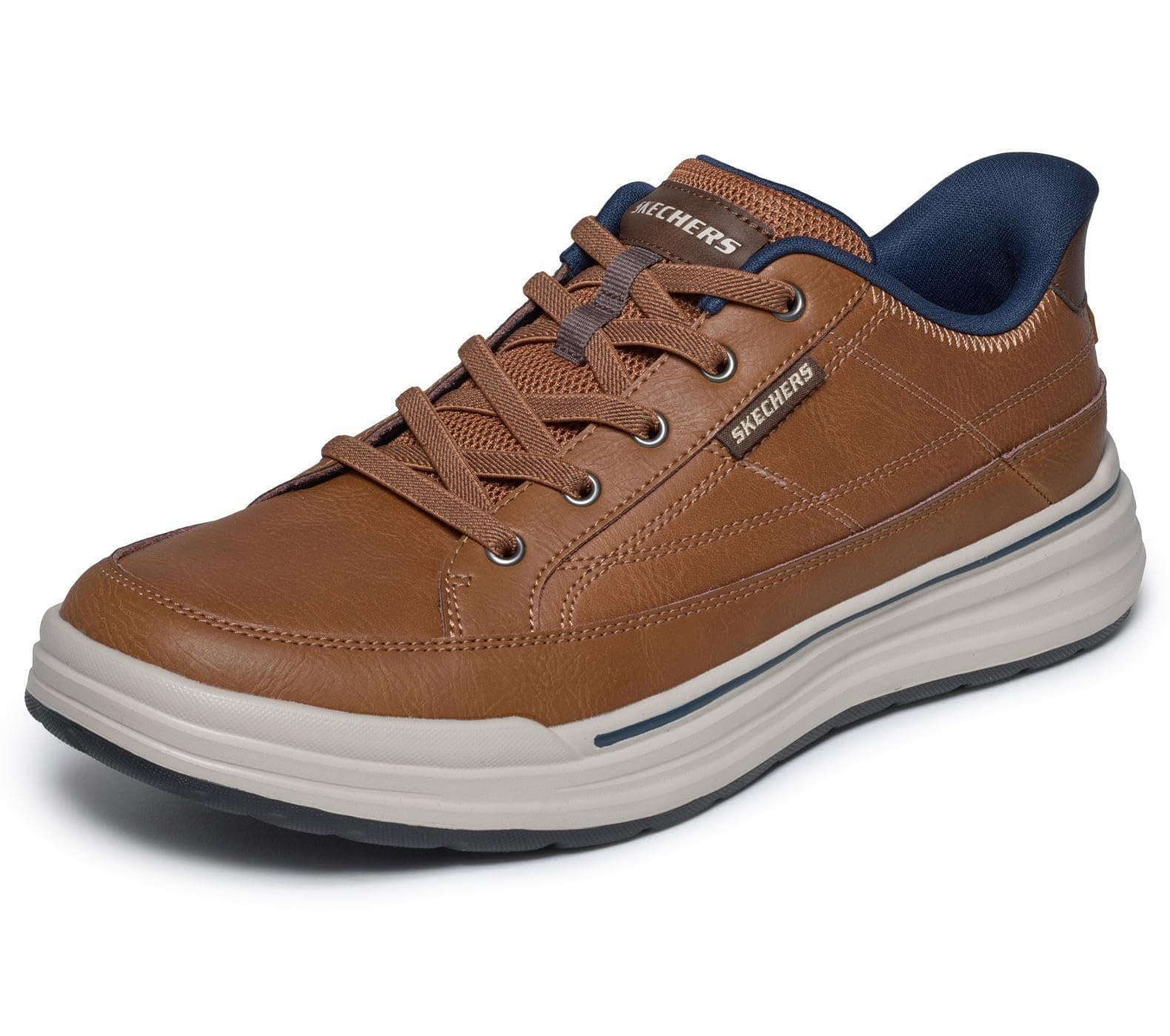 Skechers Sterling Hansel Slip-In ENTRENADOR, Luggage Leather / Synthetic, 48.5 EU — otros / varios para hombre