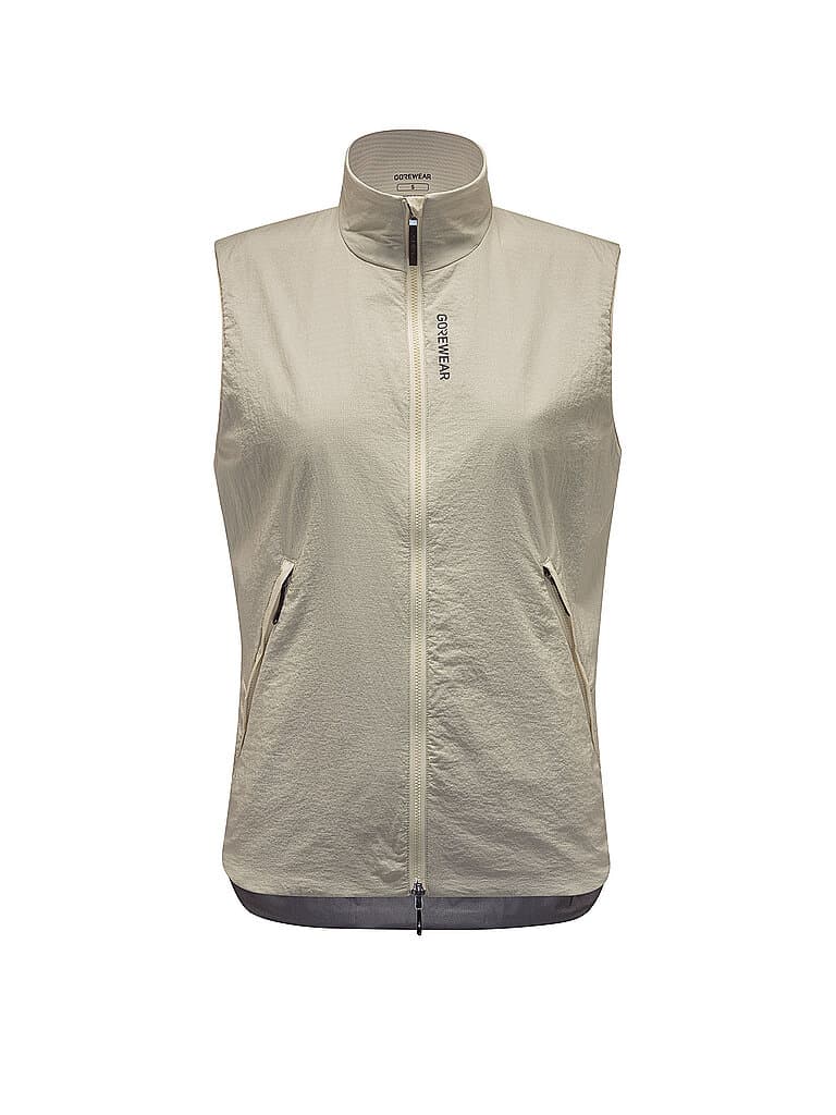 GOREWEAR Chaleco de running para mujer CONCURVE WINDSTOPPER beige