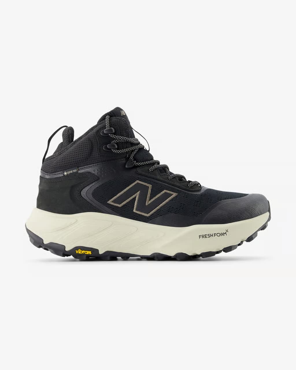 New Balance Fresh Foam X Hierro Mid GORE-TEX negro puro blanco — zapatillas de running