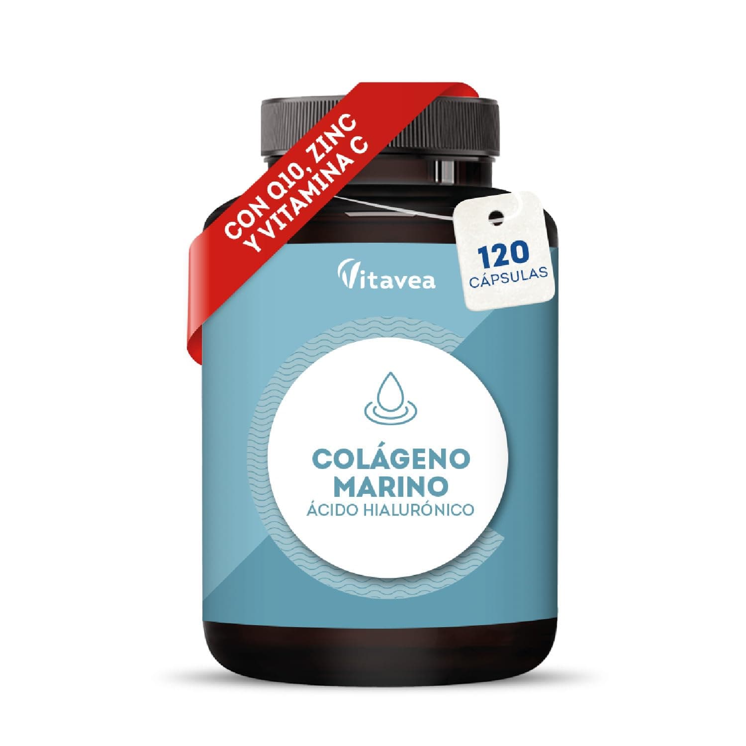 Vitavea Colágeno Marino Tipo I y III — Con Ác.Hialurónico, CoQ10 y Zinc — 1 Mes — colágeno y articulaciones