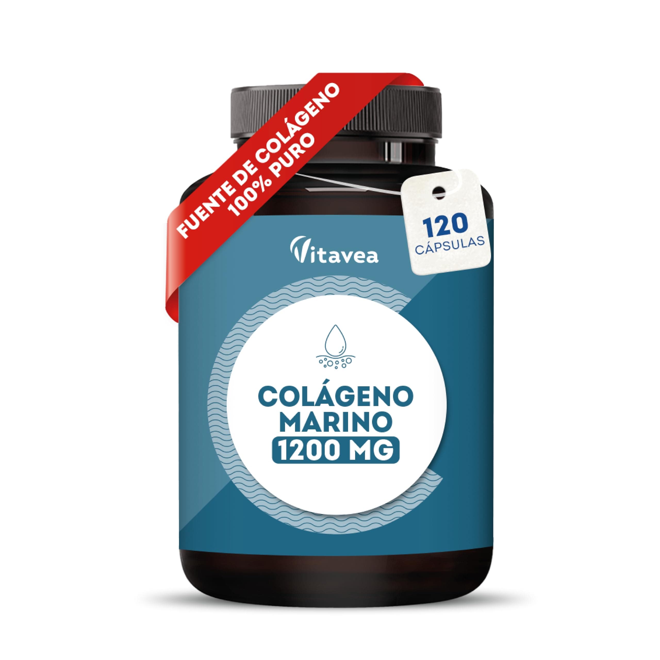 Vitavea Colágeno Marino Hidrolizado — 1200 mg — Patentado — Tipos I y III — 1 Mes — colágeno y articulaciones