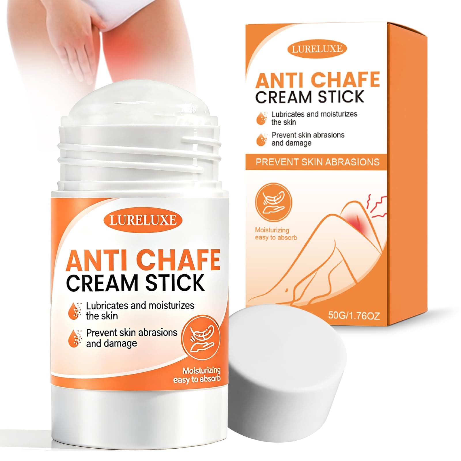 50g Bálsamo Antirozaduras Muslos,Sport Crema Anti-Fricción,Previene Eficazmente Rozaduras y Ampollas,Crema Ant
