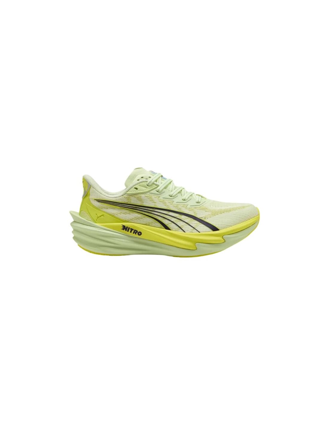 Puma Deviate NITRO 4 Wns Mujer Spritz de Manzana/Lux Lime — zapatillas de running para mujer
