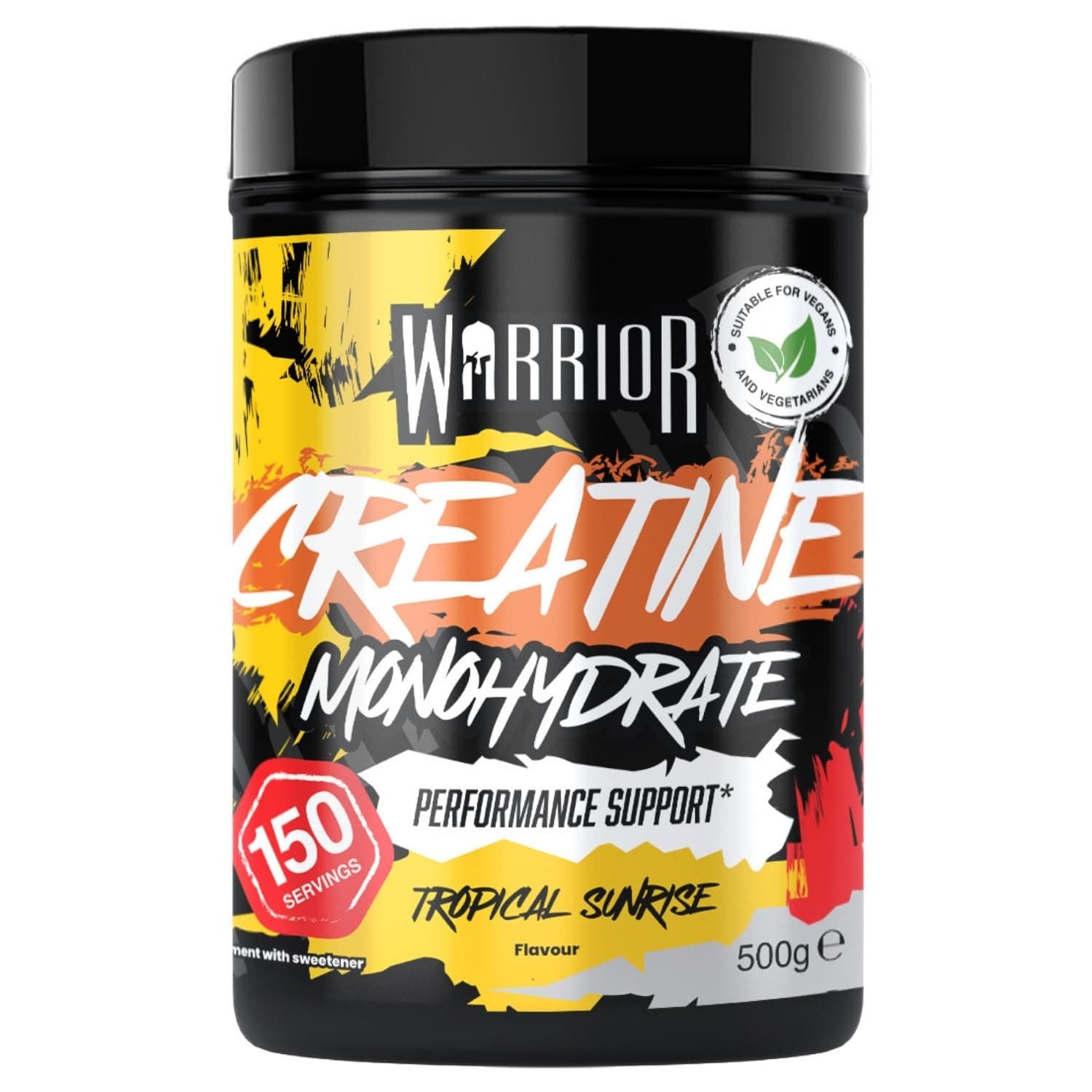 Warrior Creatina Monohidrato Polvo 500 g, Vegana – Frutas Tropicales