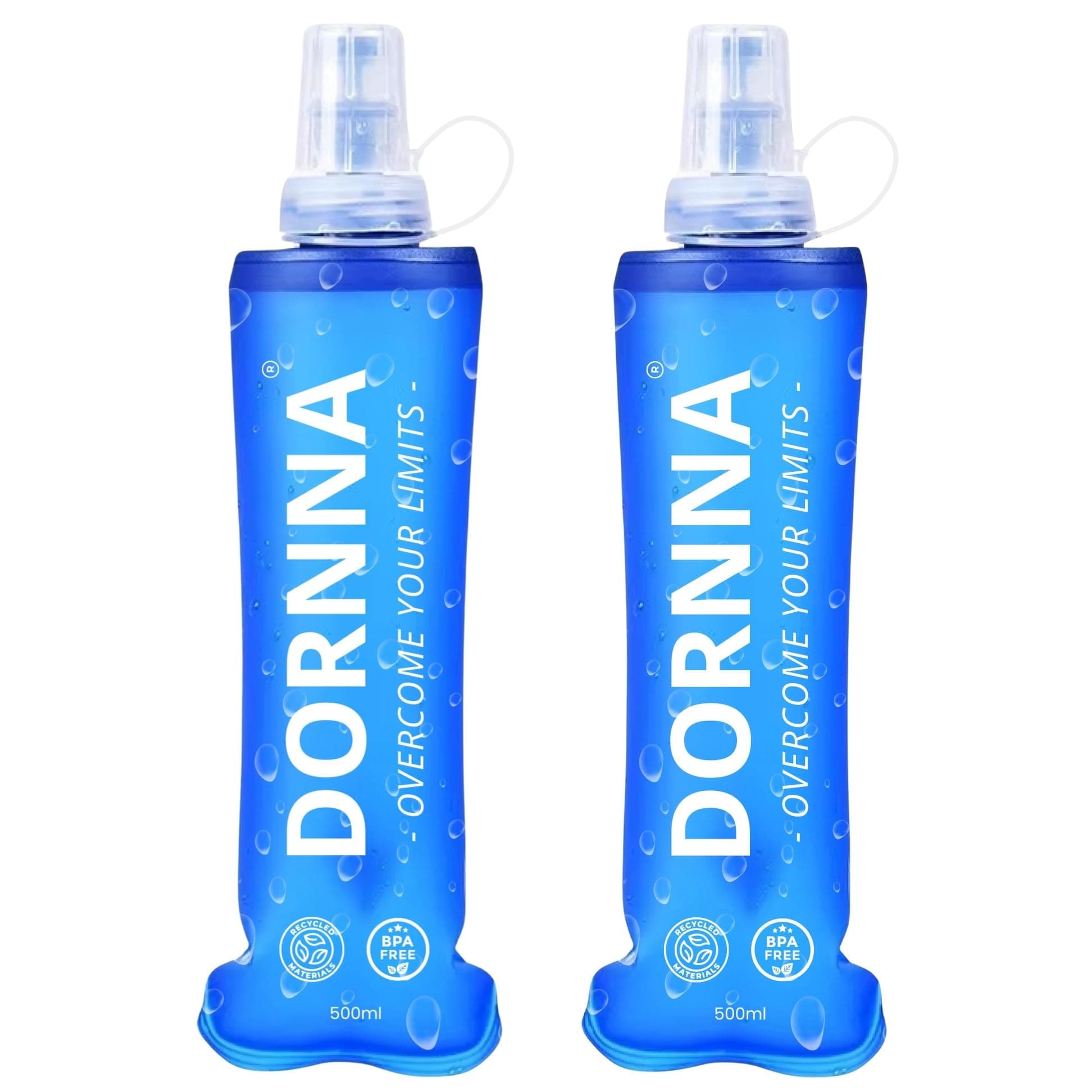 DORNNA ® — 2X1 Soft Flask, Botella de Hidratación BPA FREE para Running, Bolsa de Hidratación Deportiva, Botell — soft flasks y botellas
