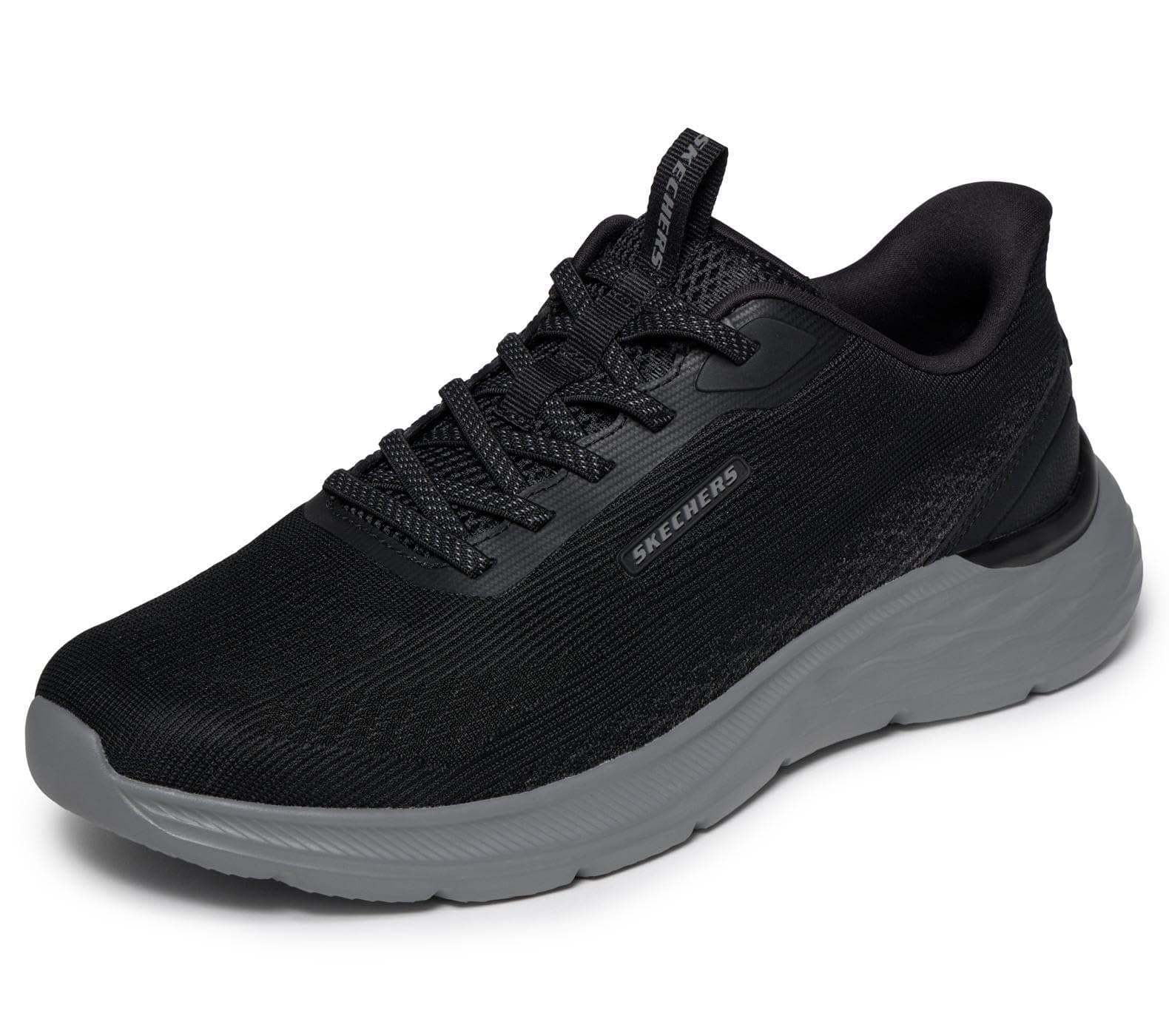 Skechers Garner Slip-In Entrenador, Black Mesh/Synthetic, 43 EU — otros / varios para hombre