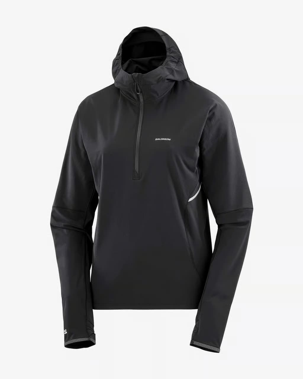 Chaqueta con capucha Salomon Sense Aero Hybrid Half Zip negro mujer