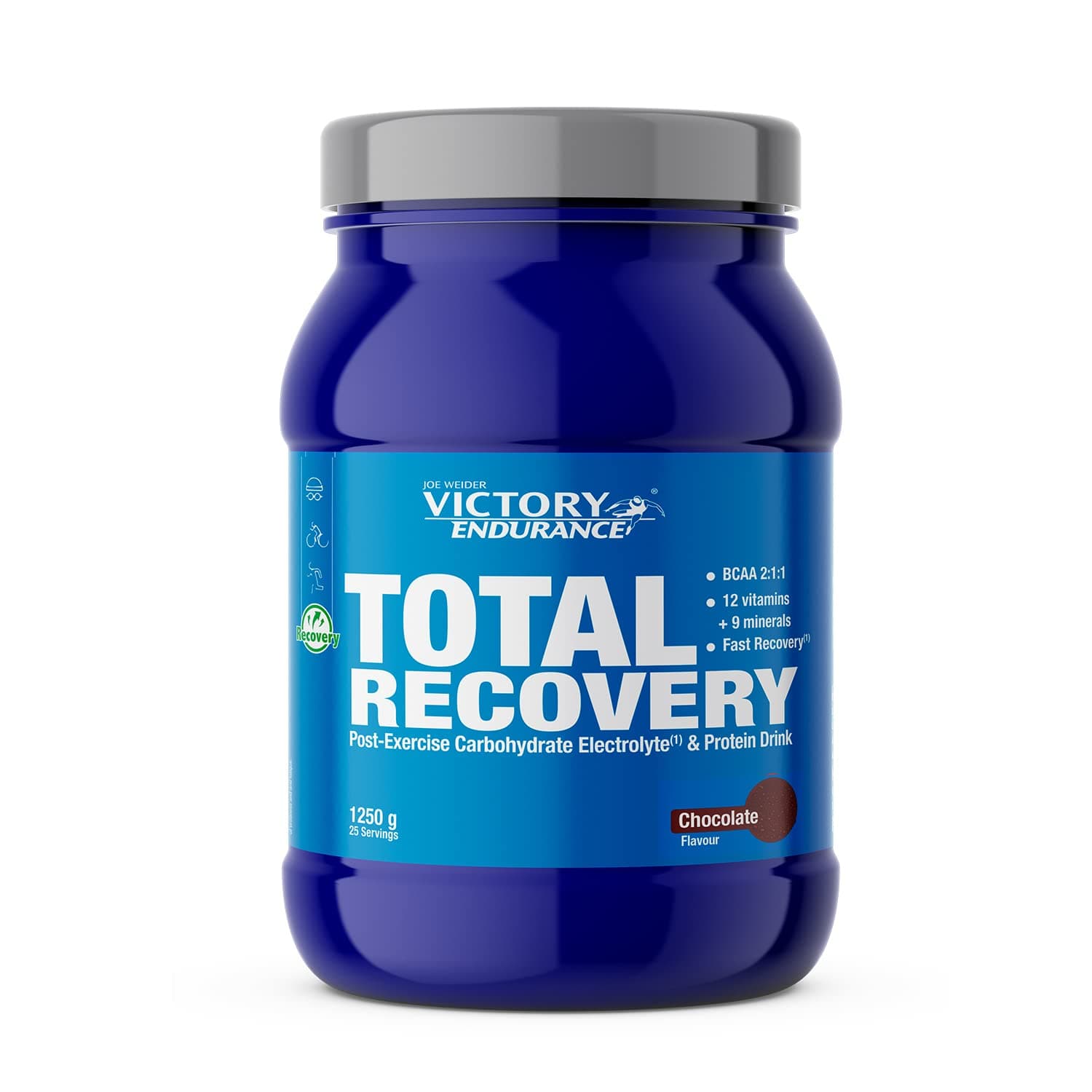 VICTORY ENDURANCE Total Recovery 1250g Sabor Chocolate, Preparado Bebida Post-Entreno de Carbohidratos Elect — sales y electrolitos