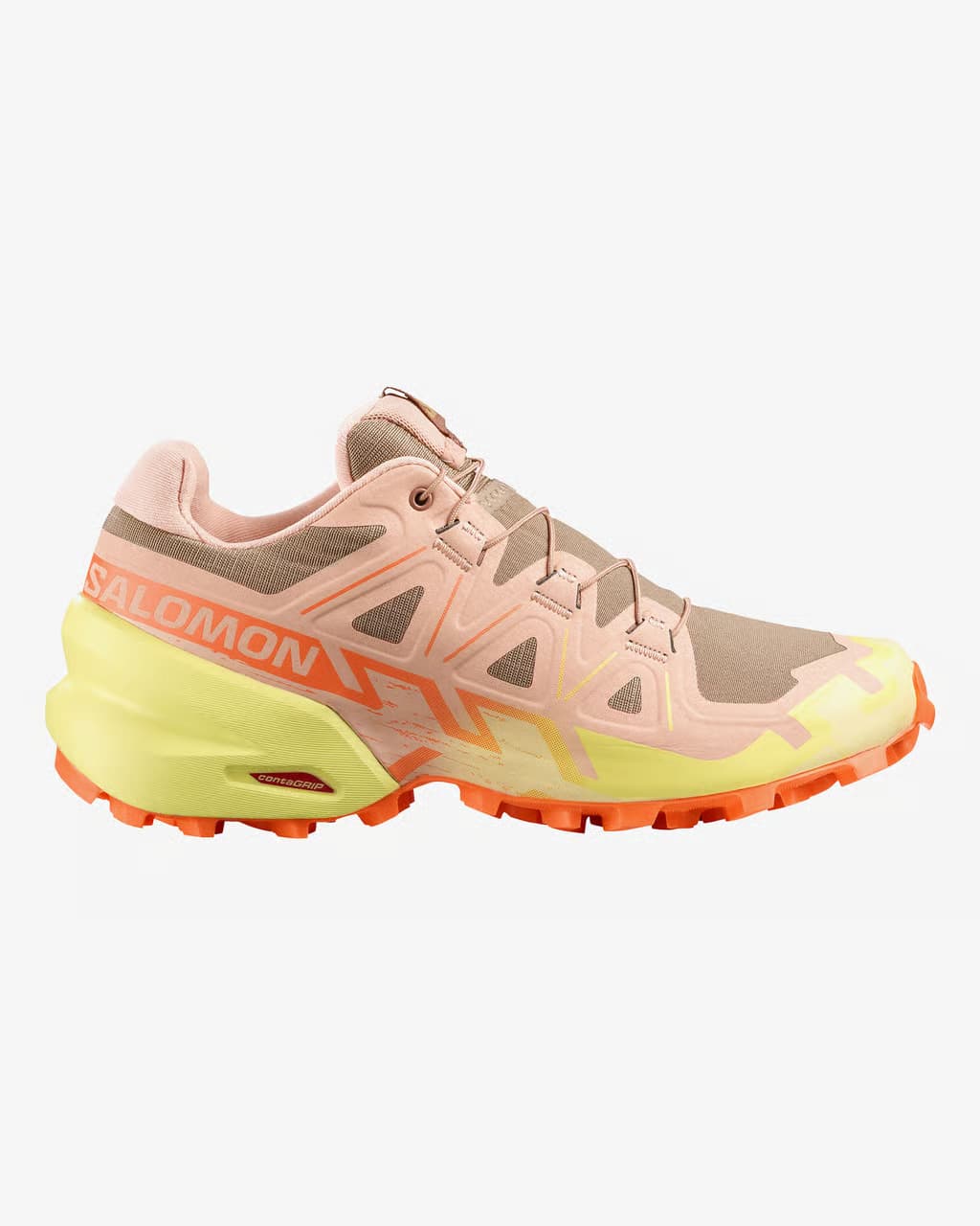 Salomon Speedcross 6 rosa claro naranja — zapatillas de running para mujer