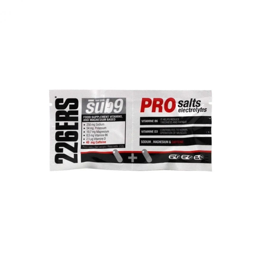 226ERS Sub9 Pro Salts Electrolytes Duplo, Sales con Cafeína 1 x 2 Cápsulas — nutrición deportiva