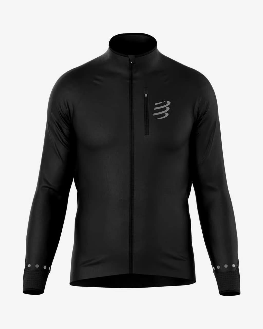 Chaqueta fina Compressport Hurricane Windproof negro