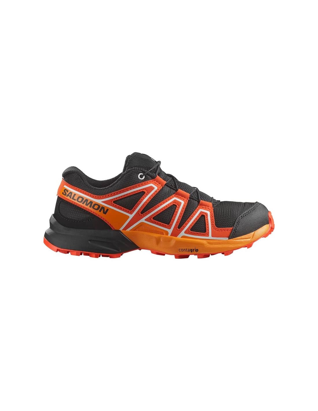 Salomon Zapatillas de Trail Speedcross Infantil Negro/Rojo — running niños