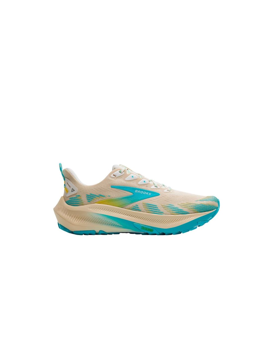 Brooks Gravel Ghost Trail Mujer Beige/Azul — zapatillas de running para mujer