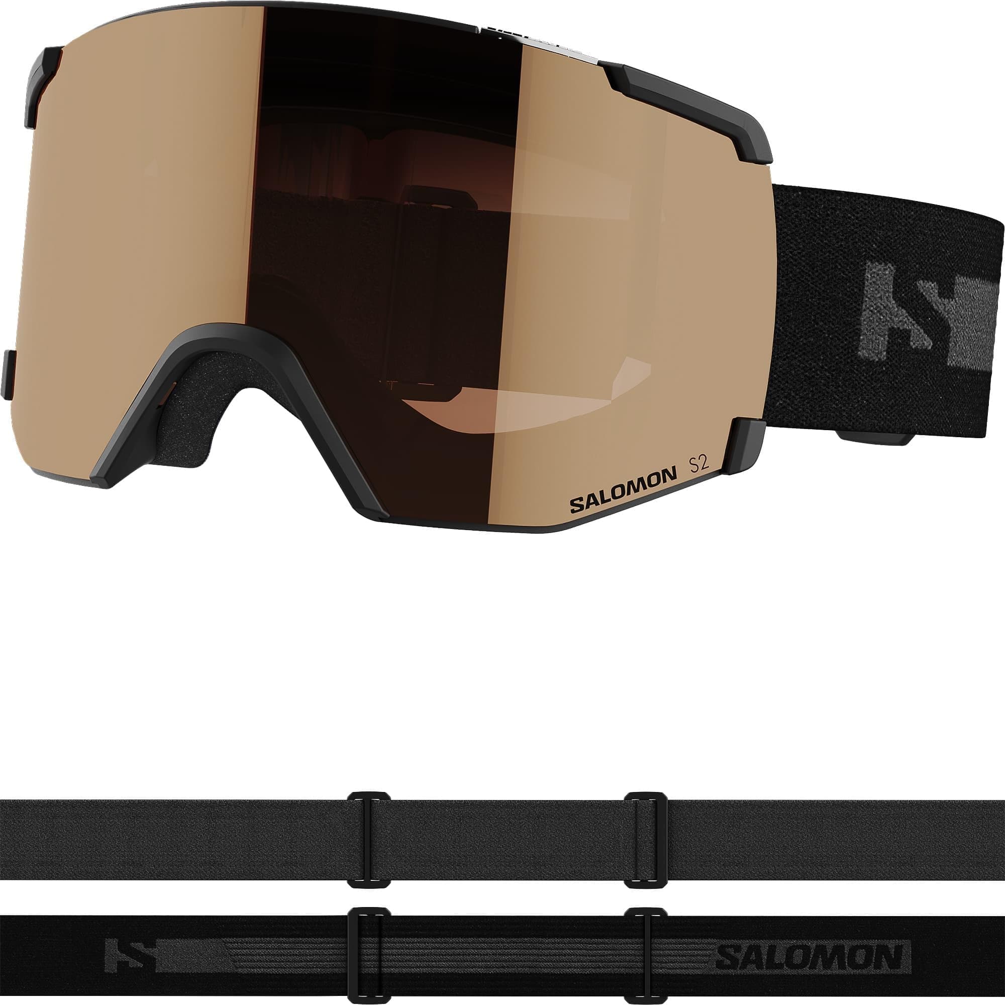 SALOMON S/View Access Gafas de Esquí Snowboard para Unisexo Máscara de Snowboard, Deportes de invierno, Reduce Deslumbramientos, Ventilación ada, Negro/Naranja — otros deportes