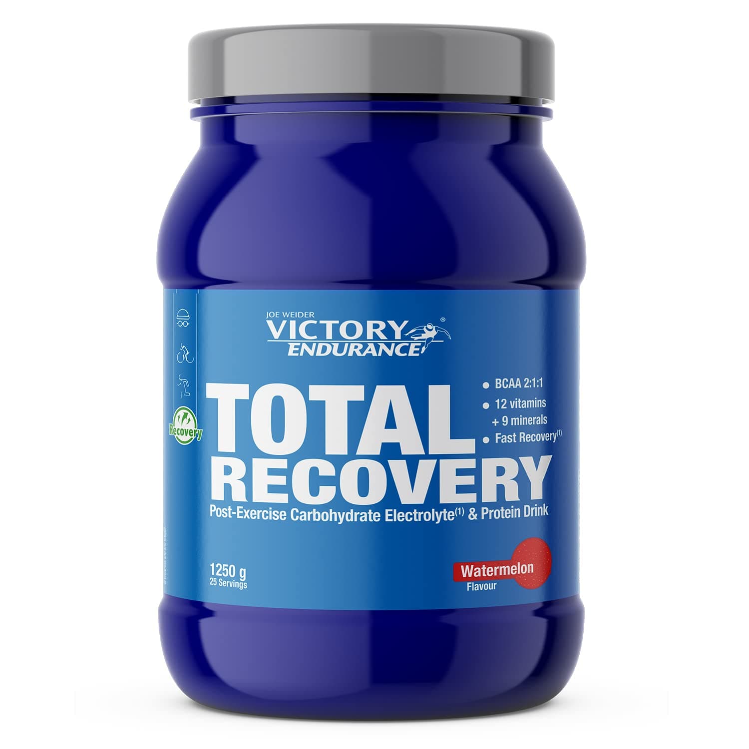 VICTORY ENDURANCE Total Recovery 1250g Sabor Sandía, Preparado Bebida Post-Entreno de Carbohidratos Electrol — recuperadores