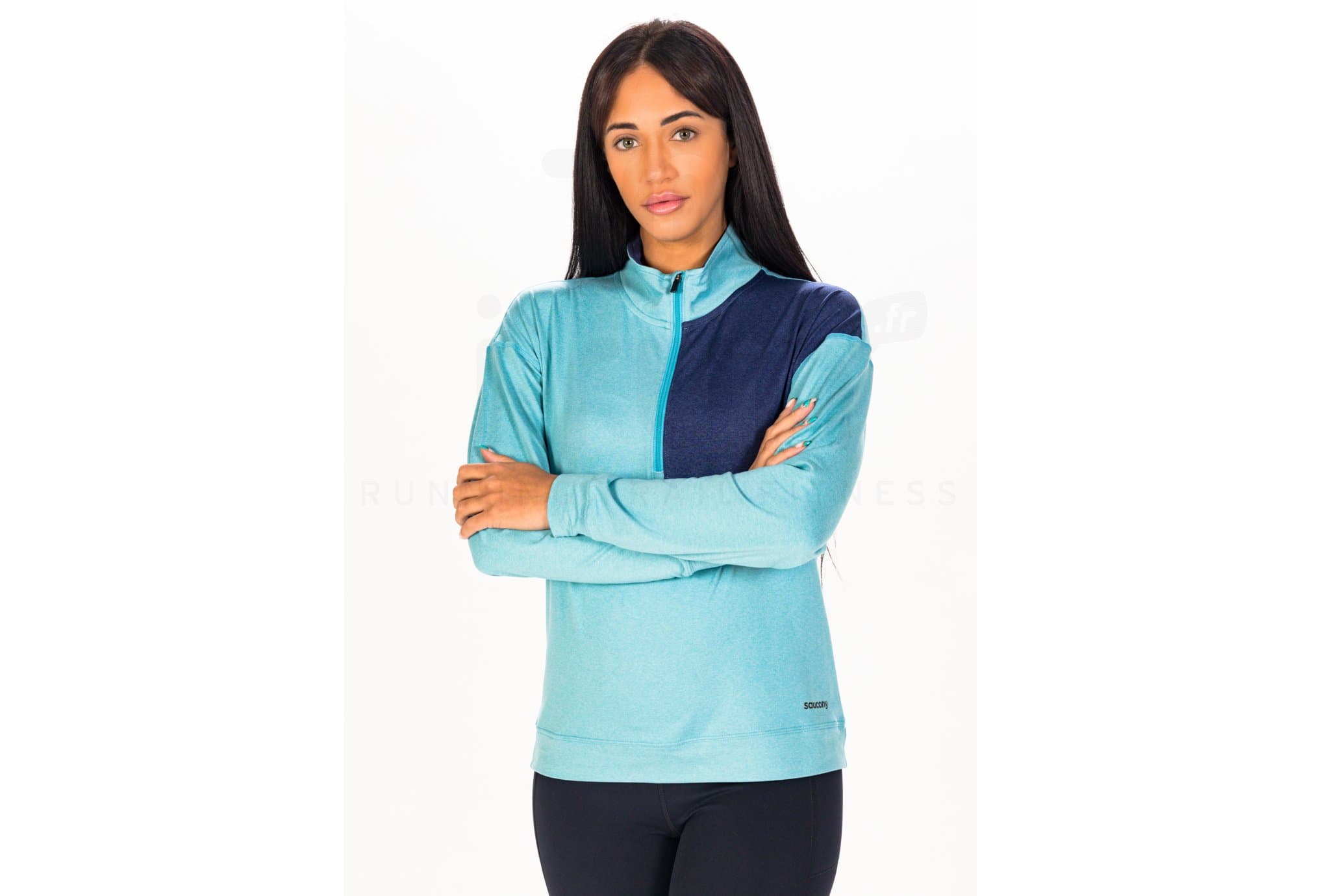 Saucony camiseta manga larga Sunday 1/4 Zip