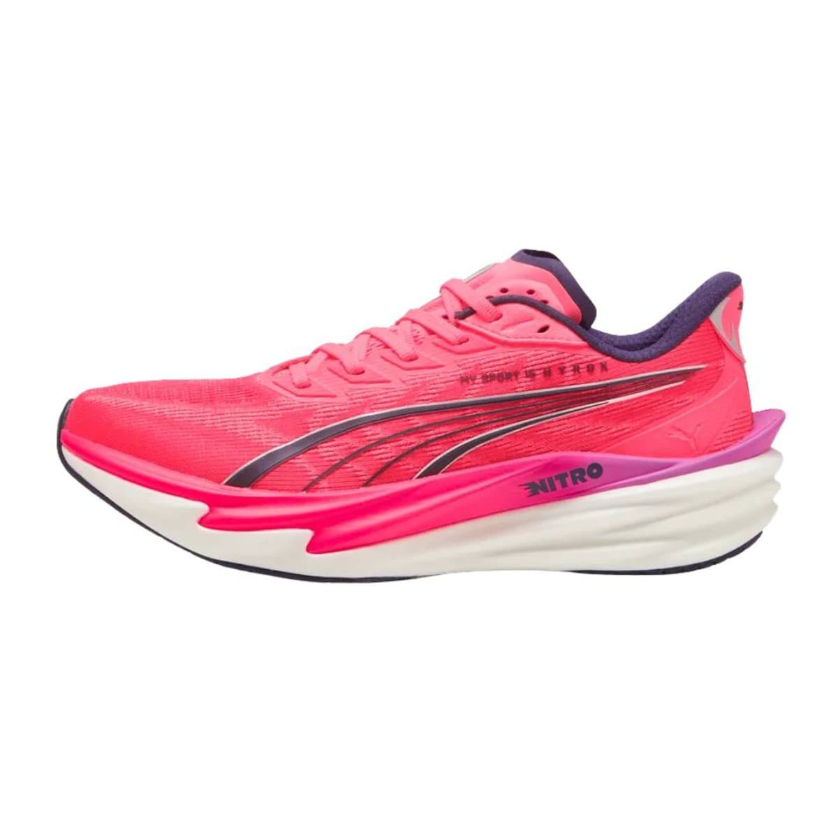 Zapatillas Puma Deviate NITRO 4 HYROX Rosa Morado SS26, Talla 44.5 - EUR