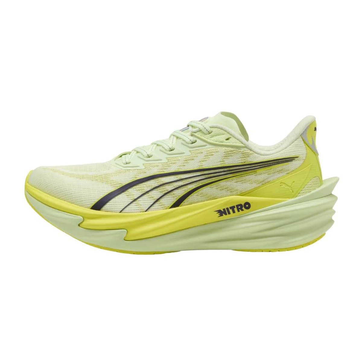 Zapatillas Puma Deviate NITRO 4 Amarillo Negro SS26 Mujer, Talla 40 - EUR