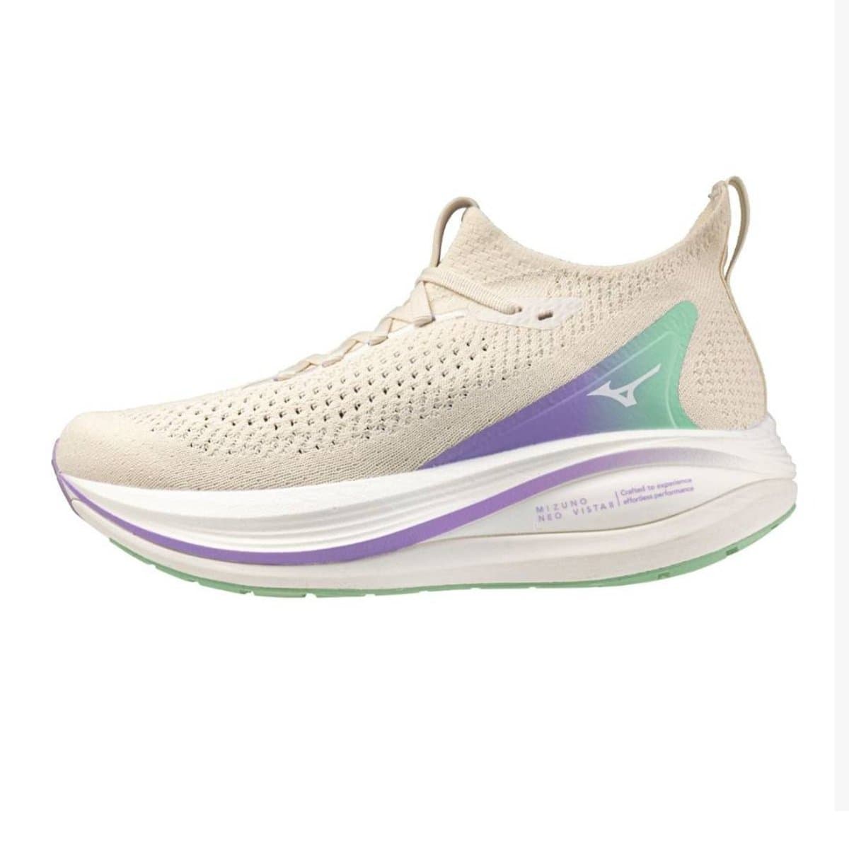 Zapatillas Mizuno Neo Vista 2 Beige Morado SS26 Mujer, Talla 38 - EUR